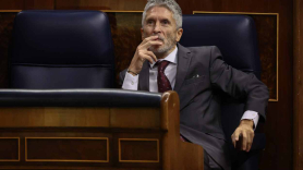 El ministro de Interior, Fernando Grande Marlaska, durante una sesión plenaria en el Congreso de los Diputados