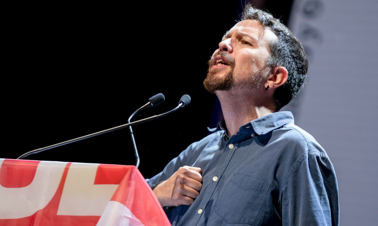 El exlíder de Podemos, Pablo Iglesias, en el acto de de la 'Uni de otoño' en el Teatro Coliseum, a 6 de noviembre de 2022, en Madrid (España).