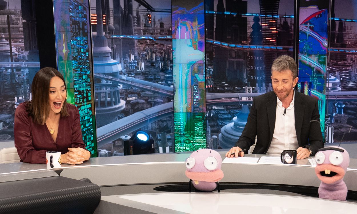 Tamara Falcó y Pablo Motos, en 'El Hormiguero' de Antena 3