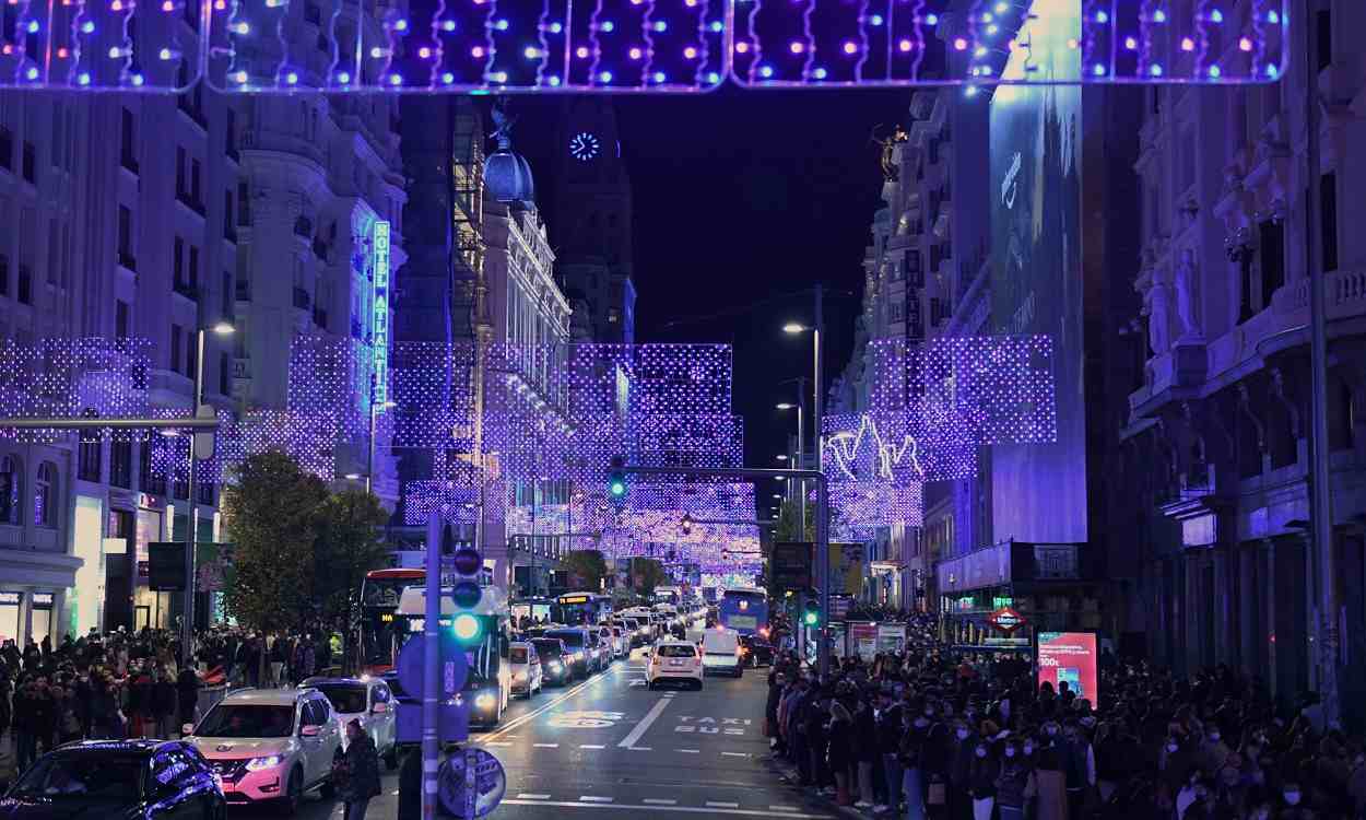 Luces de Navidad en Madrid.