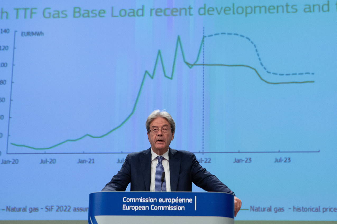 El comisionado europeo de Economía, Paolo Gentiloni. Europa Press