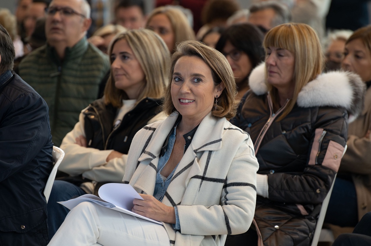 Cuca Gamarra, en la convención 'Lucha contra la despoblación rural', en La Rioja. EP