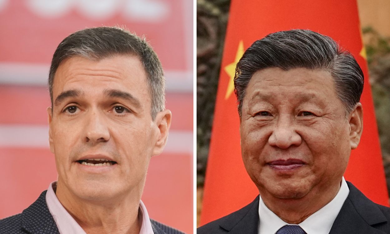 El presidente del Gobierno, Pedro Sánchez, y el de China, Xi Jinping
