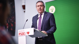 Juan Espadas, secretario general del PSOE-A, en rueda de prensa.