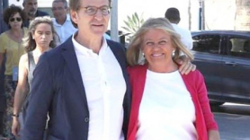 La alcaldesa de Marbella, Ángeles Muñoz, junto a Alberto Núñez Feijóo. Twitter