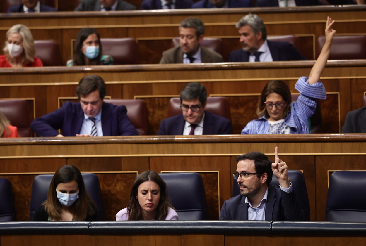 Momento de la votación de la Ley 10/2022 más conocida como la del 'solo sí es sí' el pasado mayo en el Congreso de los Diputados (Foto: Europa Press).