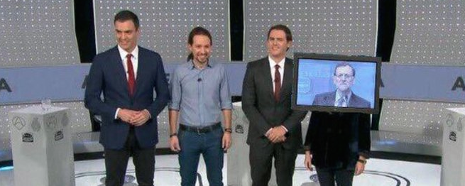 Los mejores ‘memes’ del debate que hacen ‘sangre’ sobre la ausencia de Rajoy