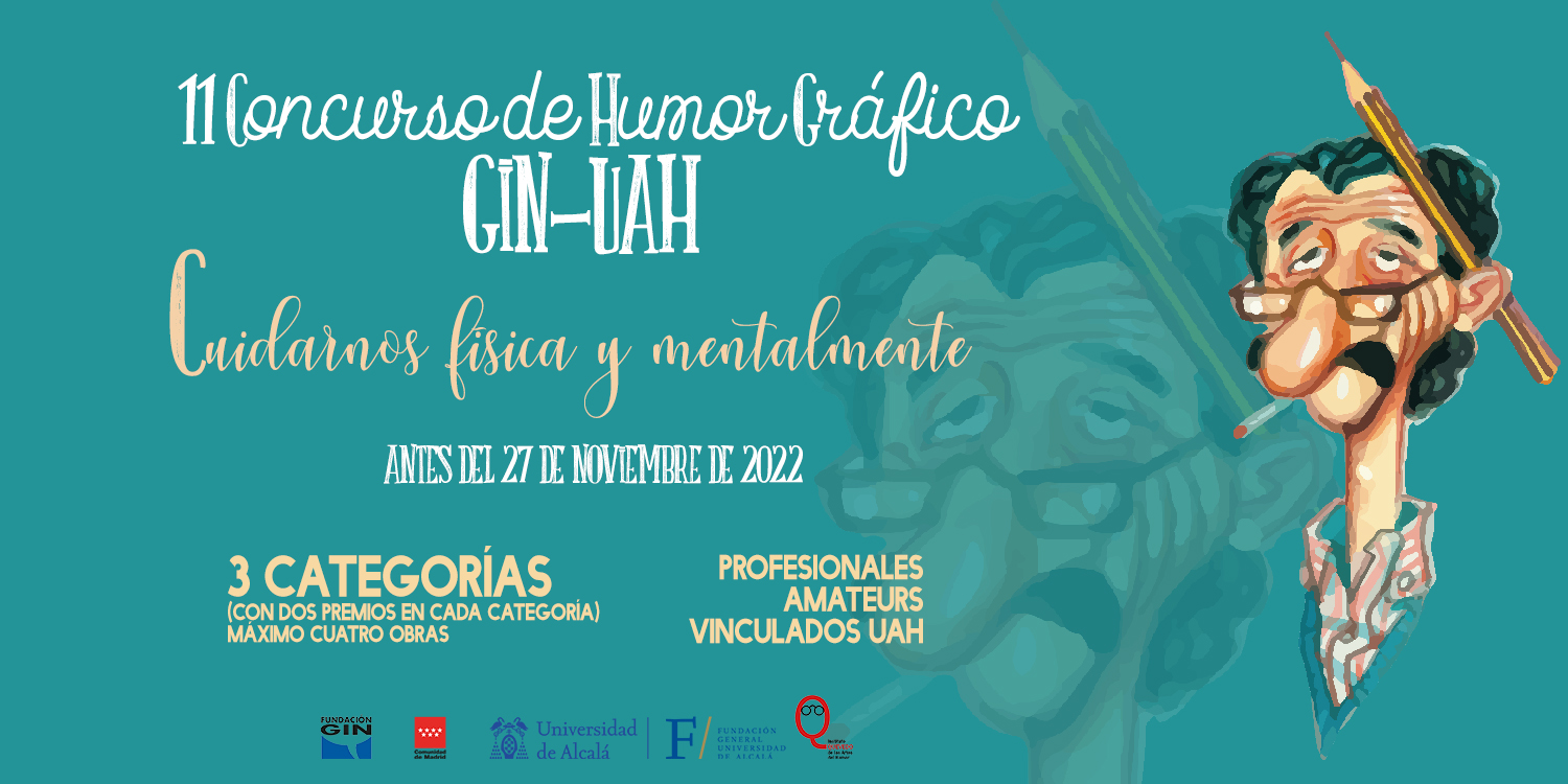 La Fundación GIN, el IQ_HUmor y @FGUAes de @UAHes convocan este concurso de #humor gráfico. En @LeequidMagazine