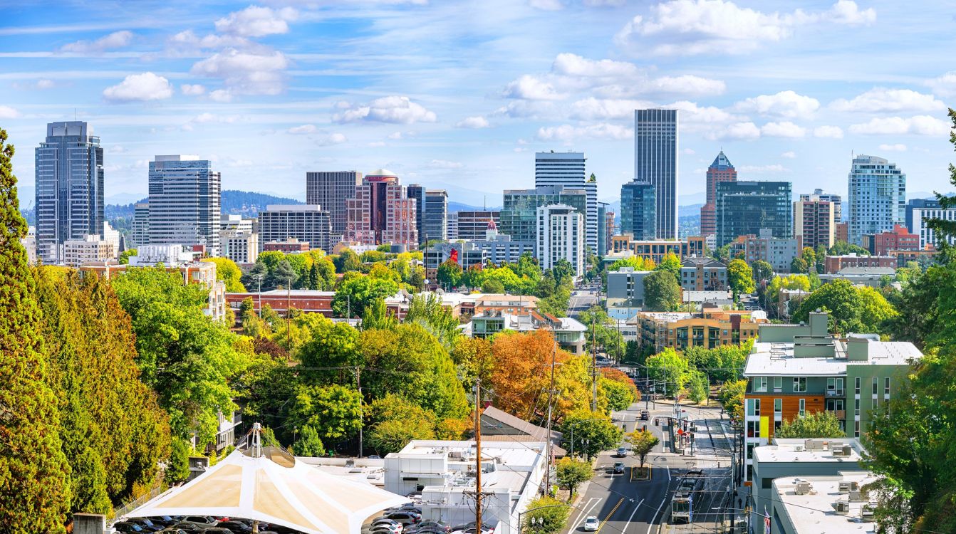 Vista del skyline de Portland © Nyokki Shutterstock