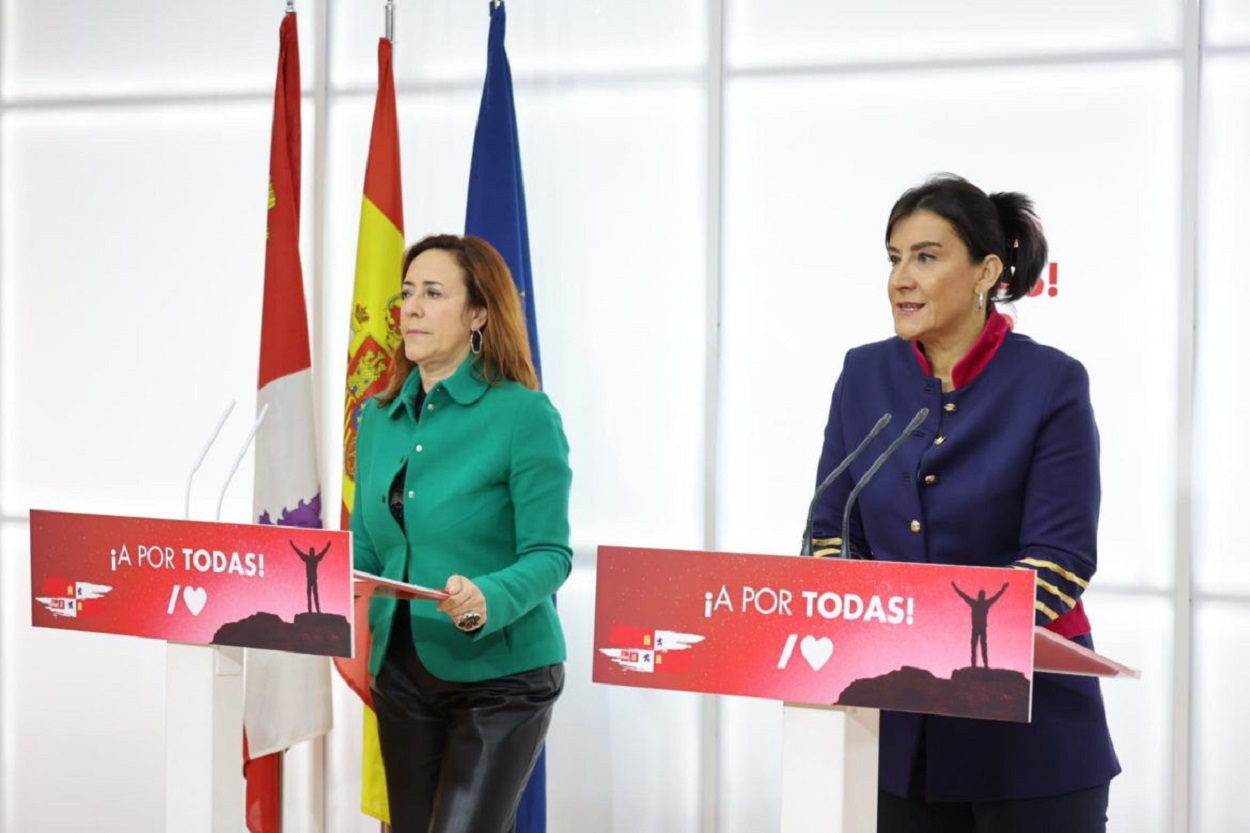 Rosa Rubio y Ana Sánchez. Foto PSOECYL. 