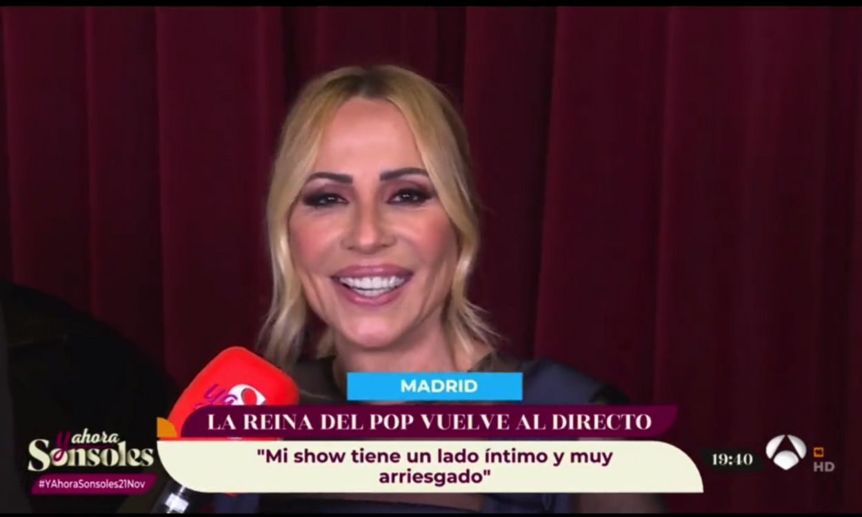La cantante Marta Sánchez en 'Y ahora Sonsoles'. Antena 3.