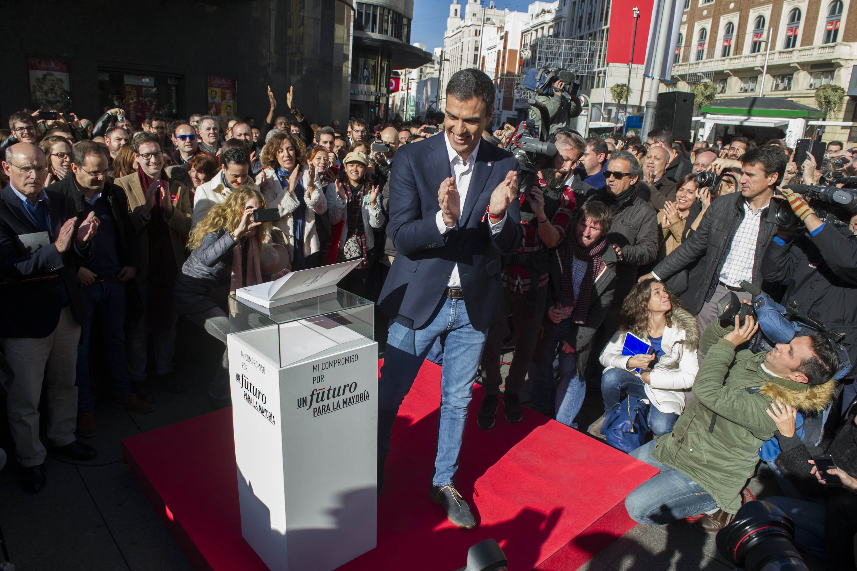 Pedro Sánchez en la plaza de Callao - Flickr PSOE