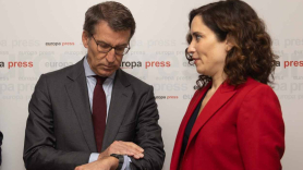 Alfonso Núñez Feijóo, líder del PP, e Isabel Díaz Ayuso, presidenta de la Comunidad de Madrid. EP