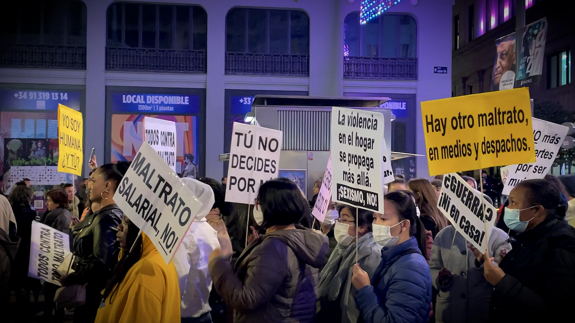 El Movimiento Feminista de Madrid llena las calles al grito de "el machismo mata"
