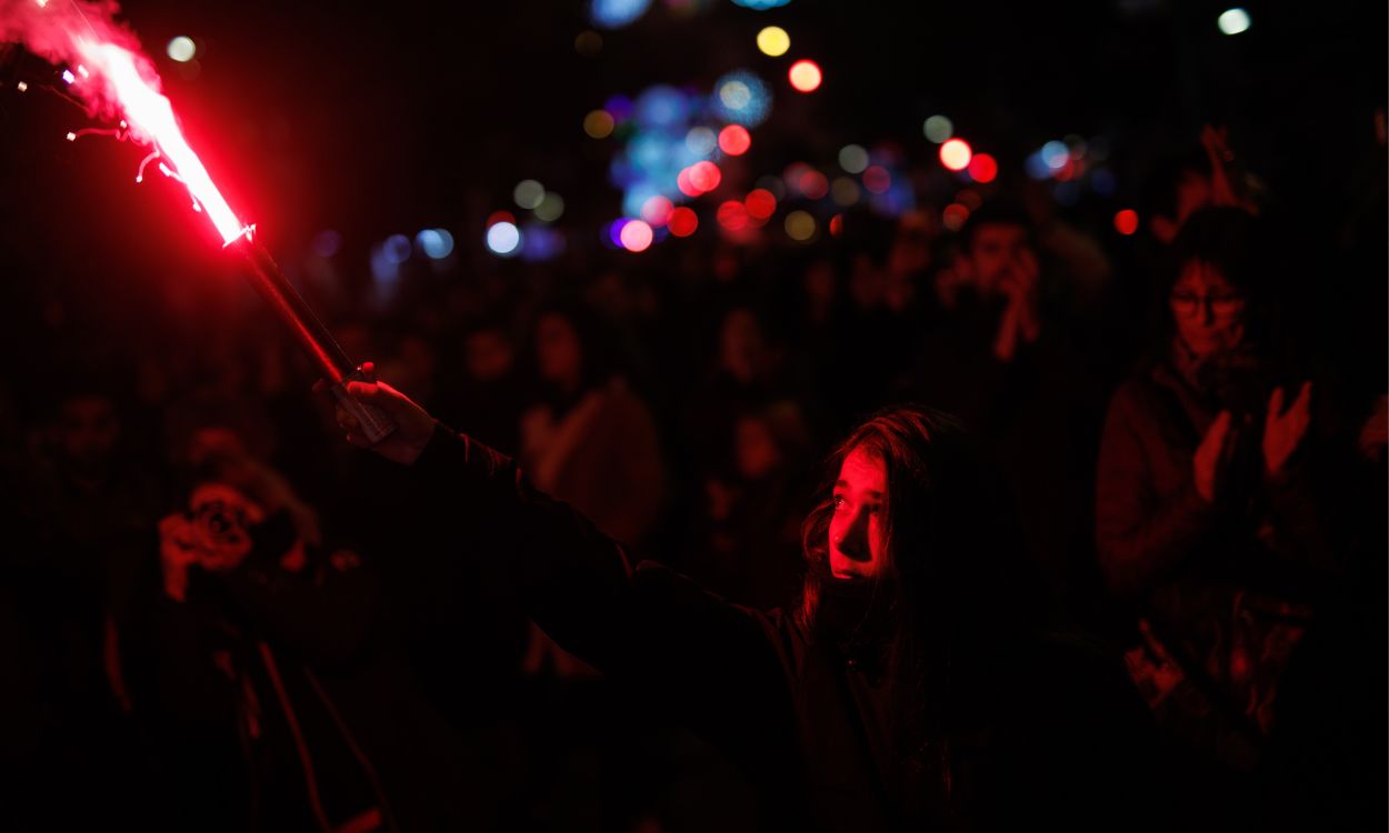 Protesta convocada por la Comisión 8M Vallecas bajo el lema ‘Frente a la cultura de la violencia, los feminismos son nuestra respuesta’. 