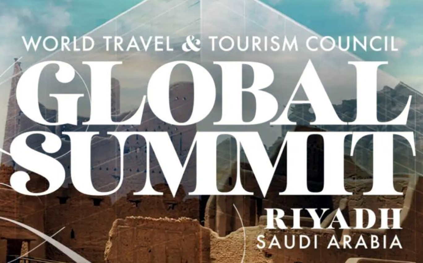 Cartel promocional de la 22ª Cumbre Mundial del Consejo de Viajes y Turismo