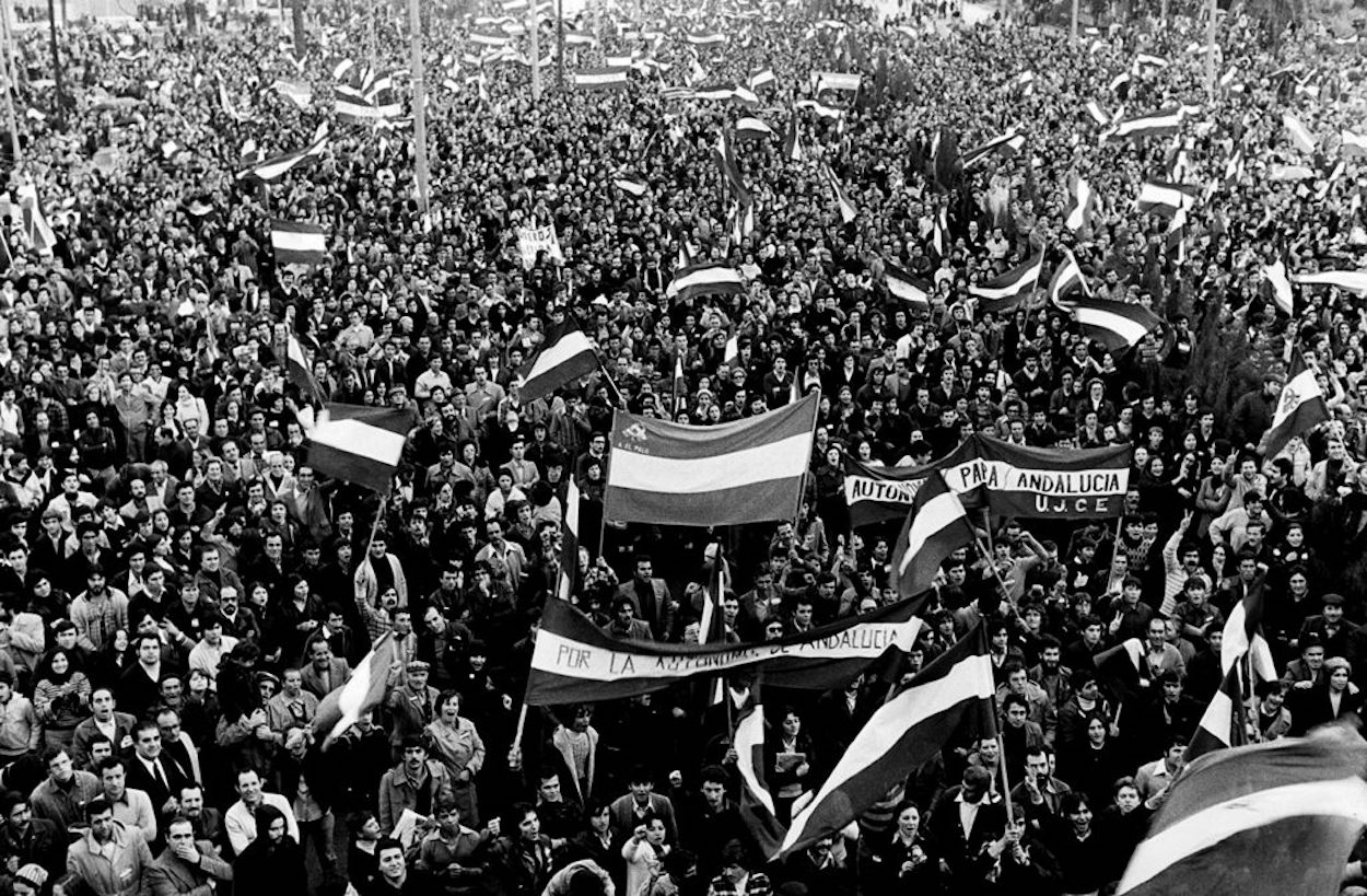 Manifestación del 4 de Diciembre de 1977, en Sevilla. CENTRO DE ESTUDIOS ANDALUCES