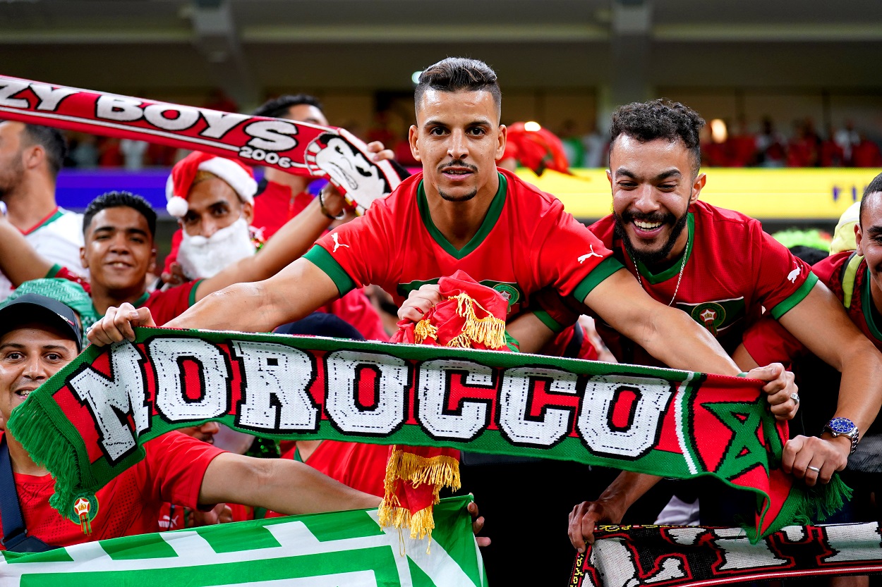 Aficionados marroquíes durante el Mundial de Qatar. EP.