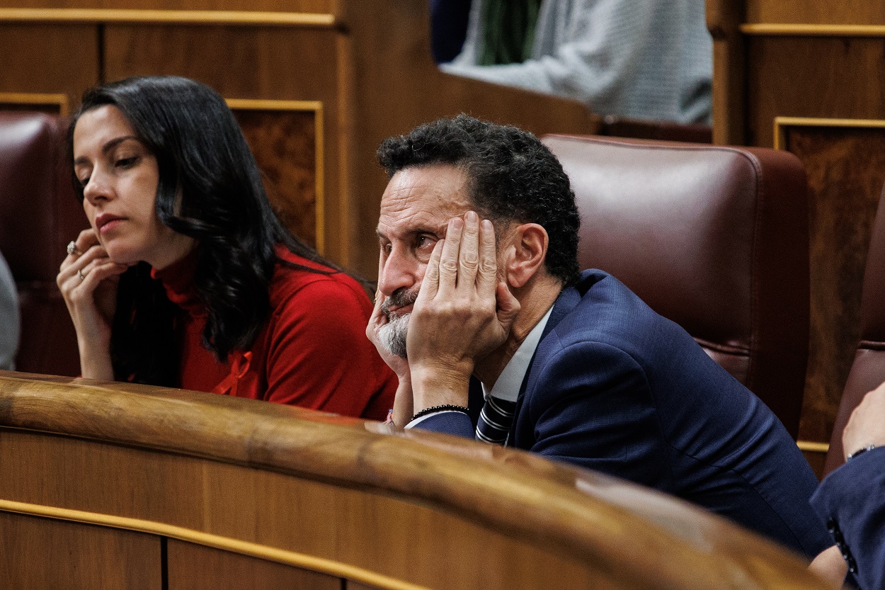 La líder de Ciudadanos, Inés Arrimadas, y el portavoz, Edmundo Bal, en una imagen de archivo. EP.