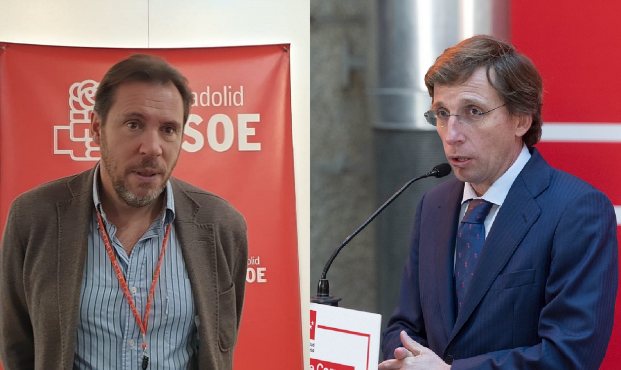 Óscar Puente y José Luis Martínez Almeida, en imágenes de archivo. EP / elaboración propia.