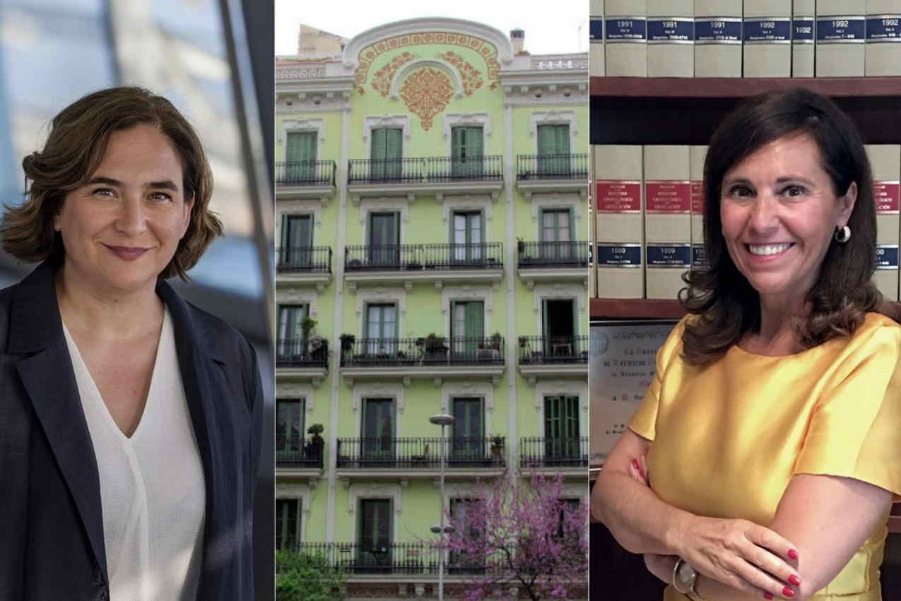Ada Colau, alcaldesa de Barcelona, y María José Tarancón, abogada de Casa Orsola. Europa Press
