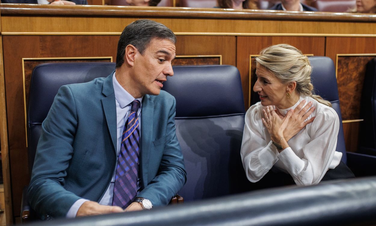 El presidente del Gobierno, Pedro Sánchez, y Yolanda Díaz, vicepresidenta segunda