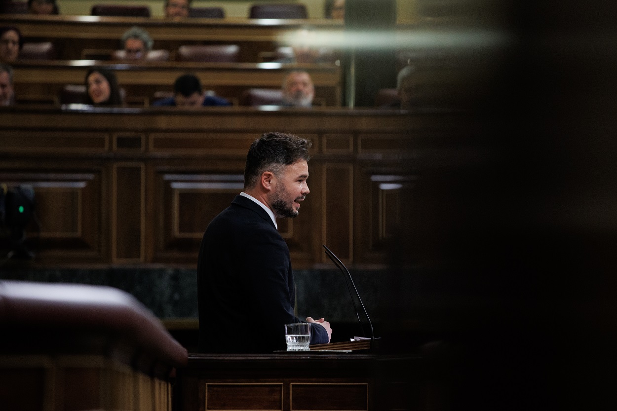 Rufián responde al revuelo de la derecha. EP