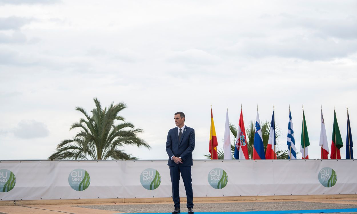 Pedro Sánchez en la XI edición de la Cumbre Euromediterránea Med9, en Alicante. EP.