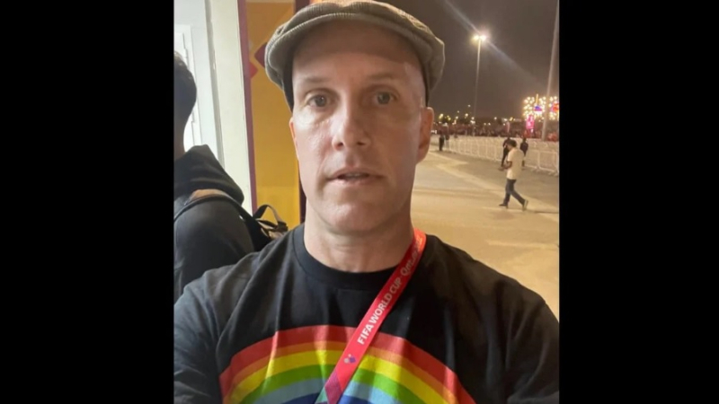 Camiseta por la que Grant Wahl fue retenido en Qatar. Camiseta por la que Grant Wahl fue retenido en Qatar.
