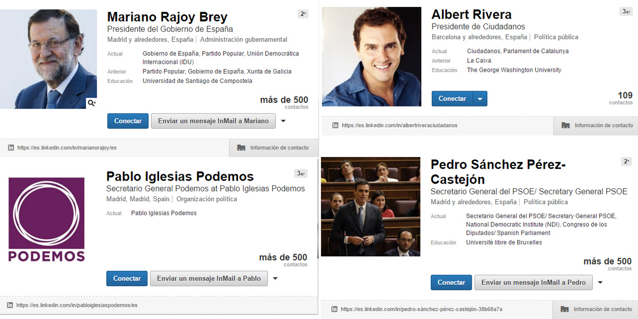 El ranking de los candidatos según su Linkedin