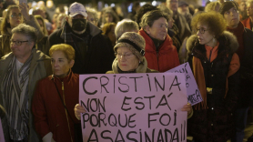 Imagen de la concentración celebrada el pasado día 1 en repulsa por el asesinato de Cristina Cabo en Lugo (Foto: Europa Press).