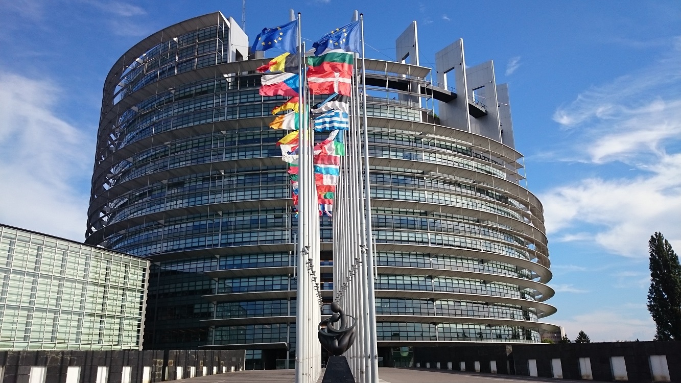 Fachada del Europarlamento. EP.