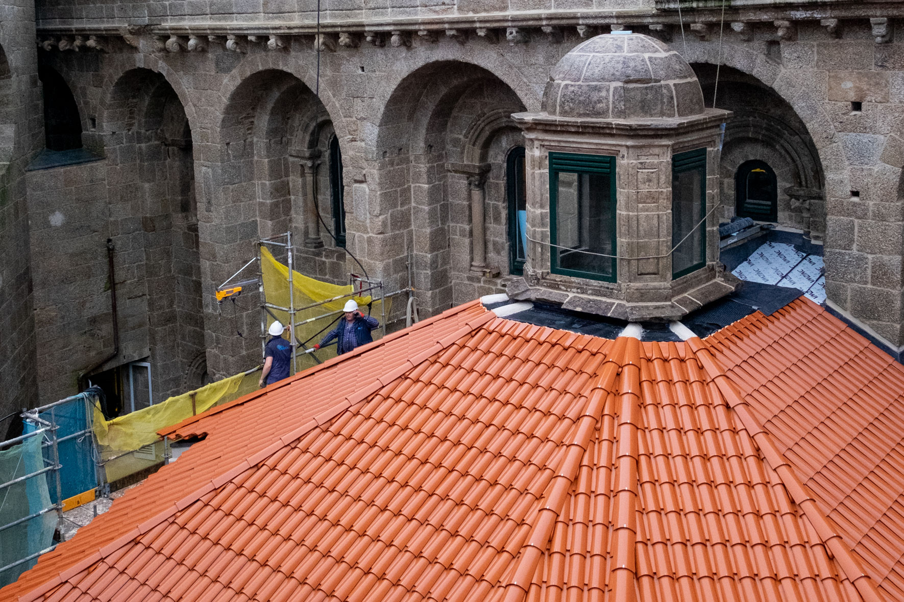 En total el Plan de Catedrales de la Xunta de Galicia (en la imagen los trabajos en la de Santiago de Compostela) contempla una inversión de 36 millones (Foto: Xunta de Galicia).