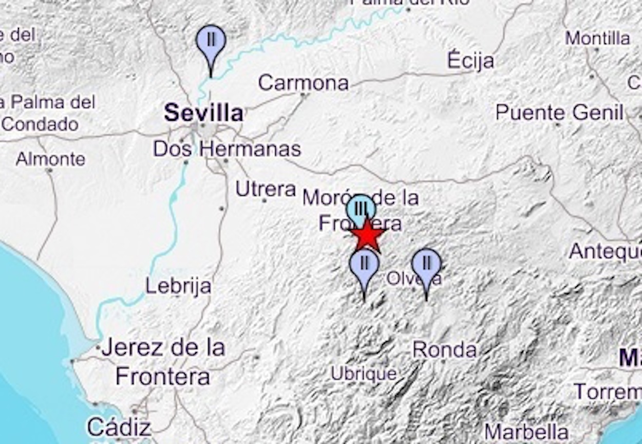 Registrado un terremoto de 3,5 grados con epicentro en Morón sentido en varios municipios de Sevilla.