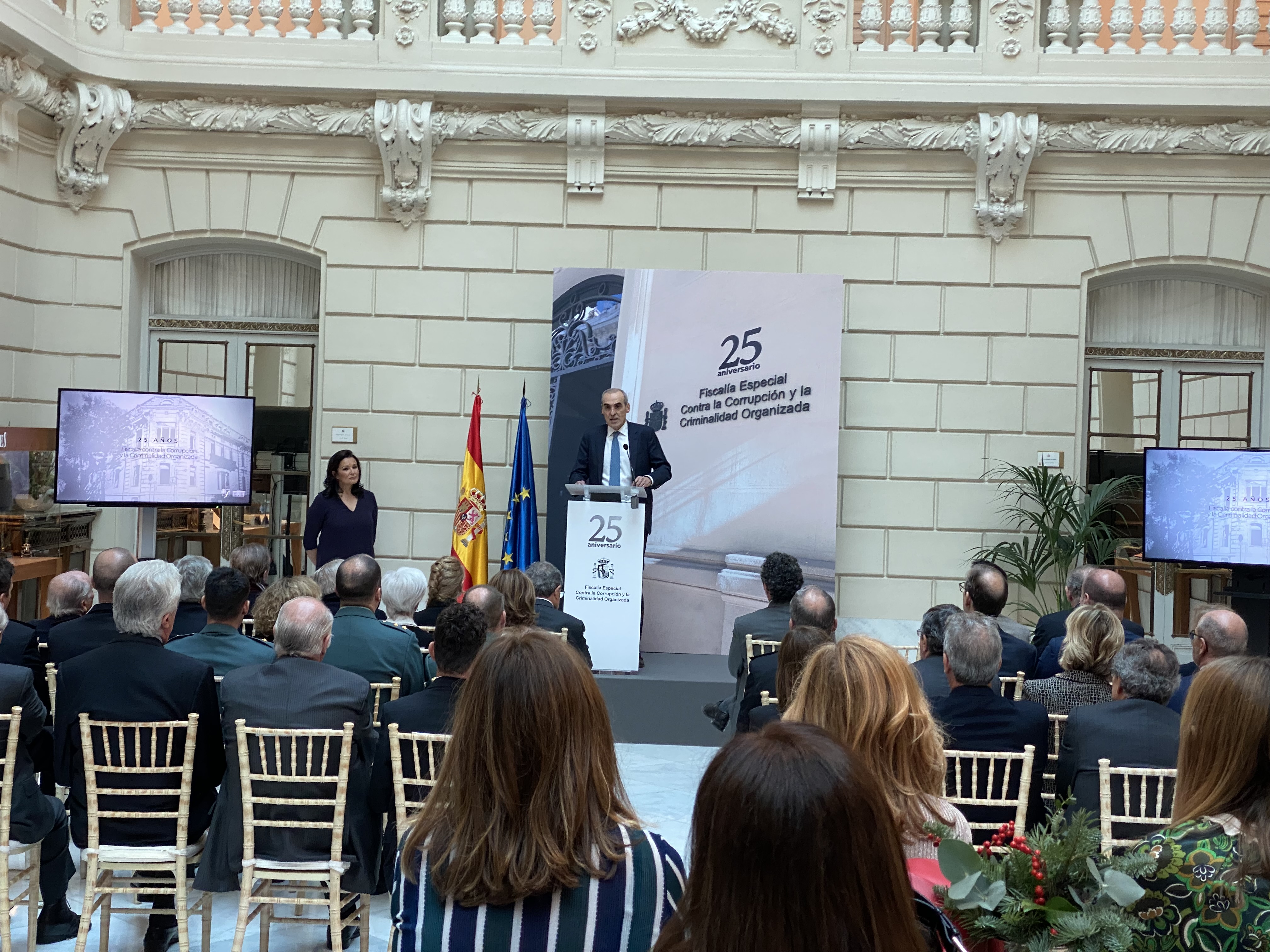 El fiscal jefe Anticorrupción, Alejandro Luzón, durante la celeberación del 25 aniversario de la Fiscalía