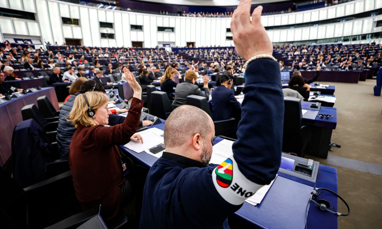 Votación en el Parlamento Europeo con motivo de los Derechos Humanos en el Mundial de Qatar. EP.