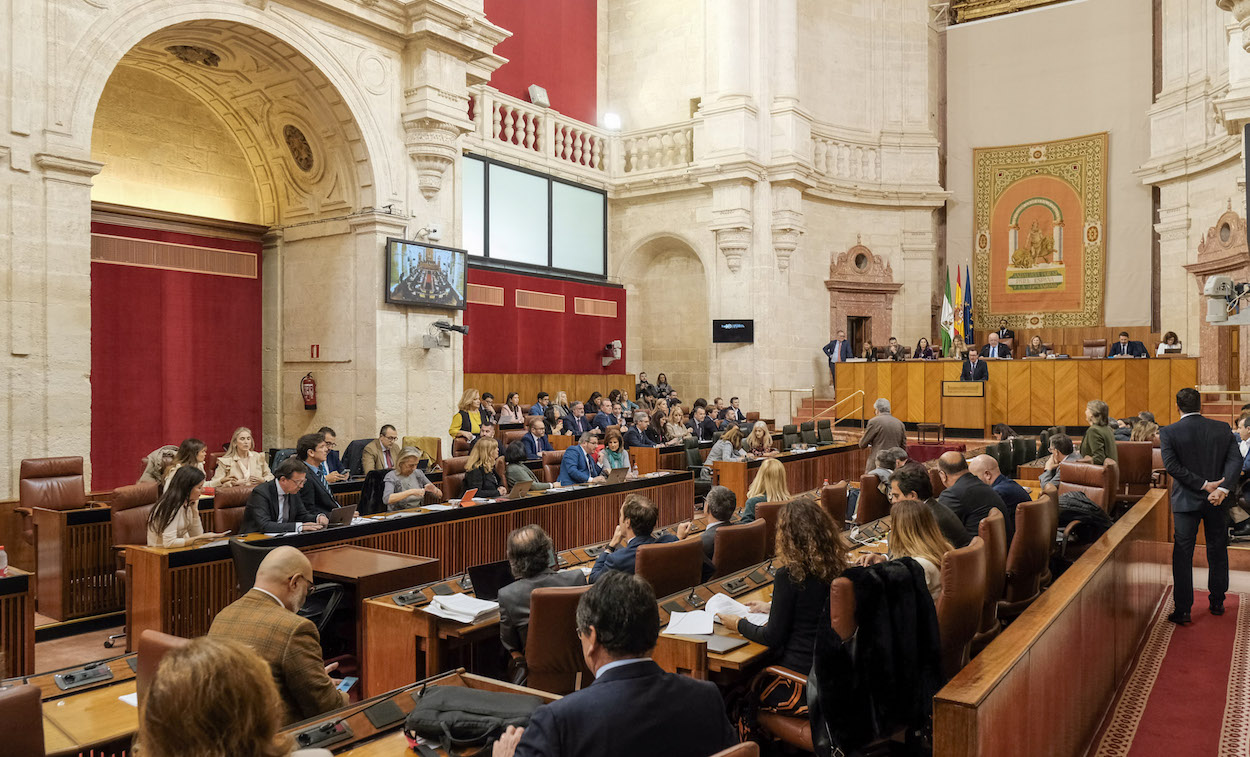 El Parlamento andaluz reunido en sesión plenaria.