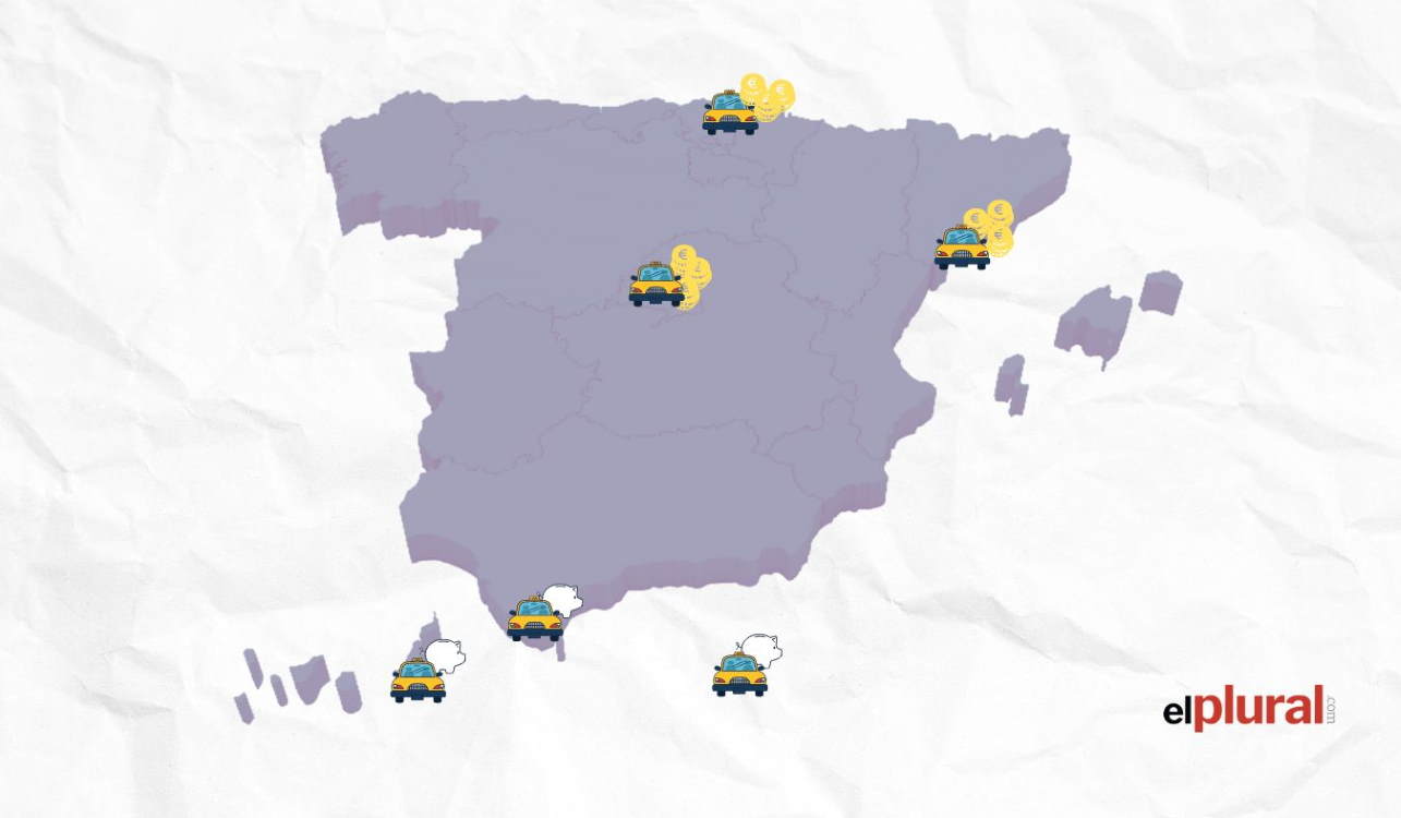 Mapa de precios del taxi. ElPlural