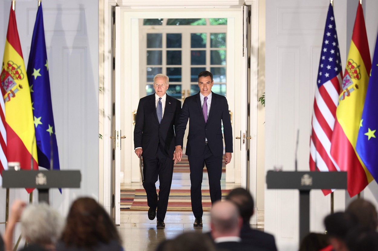 Foto del año para Europa Press. Joe Biden y Pedro Sánchez. Eduardo Parra