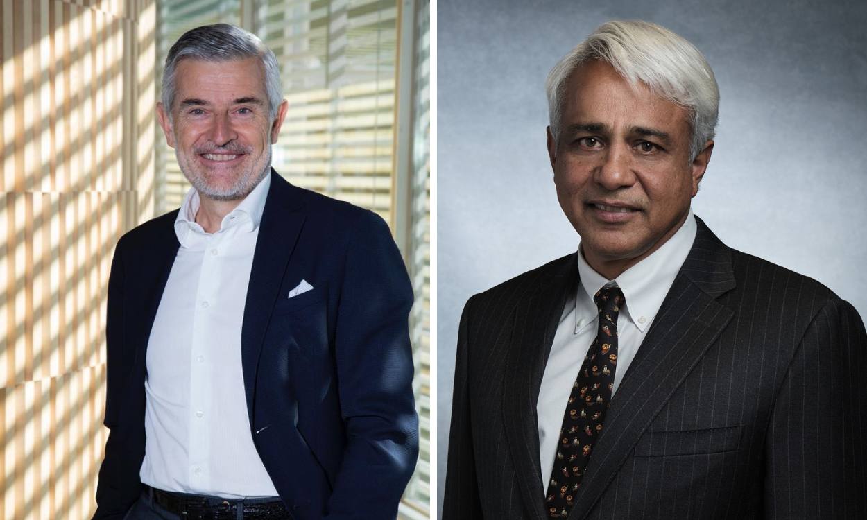 Ángel Rivera, nuevo CEO de Santander España, y Mahesh Aditya, responsable de riesgos del grupo