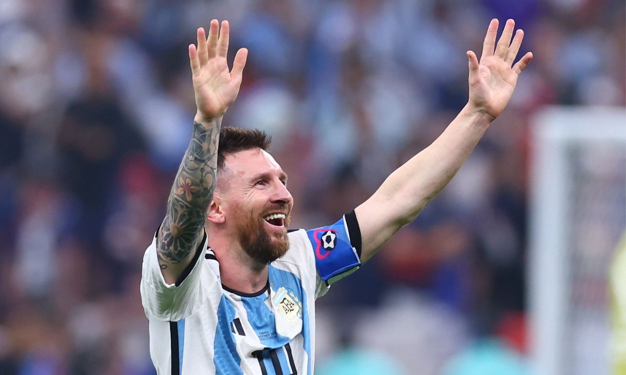 Lionel Messi tras ganar el Mundial de Qatar