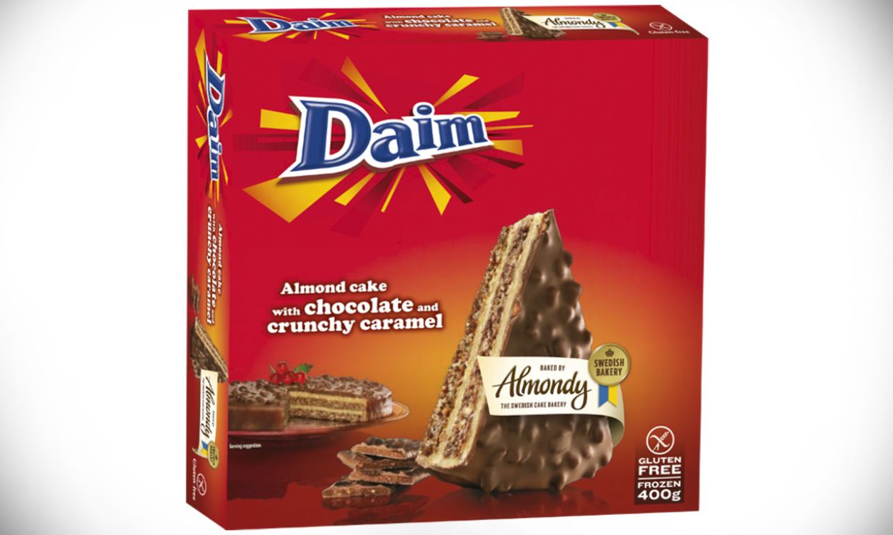 Tarta helada de almendras y chocolate de la marca Daim, distribuido por Ikea.