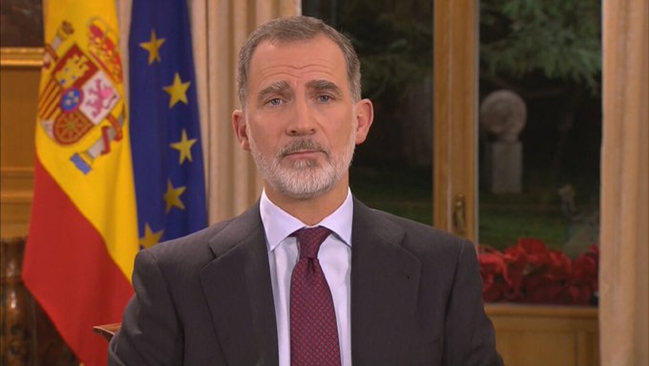 El rey Felipe VI durante el discurso de Navidad de este 2022.