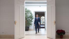 El presidente del Gobierno, Pedro Sánchez, en el Palacio de La Moncloa. Archivo EP