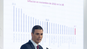 El presidente del Gobierno en el Palacio de La Moncloa. EP