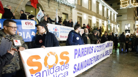 Imagen de la protesta celebrada en Vigo, Pontevedra, el pasado 30 de noviembre para denunciar la situación de la sanidad pública en Galicia (Foto: Europa Press).