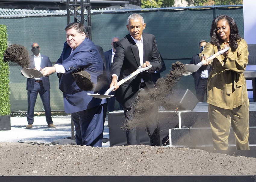 Los Obama inauguran la obra del edificio Obama Presidential Center. EP 