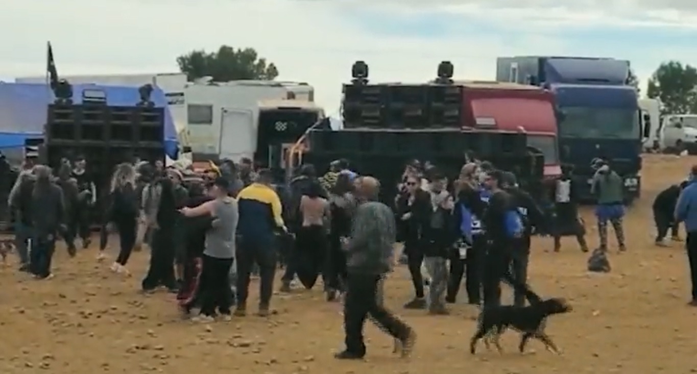 Imágenes de la 'rave' en La Peza (Granada). Canal Sur.