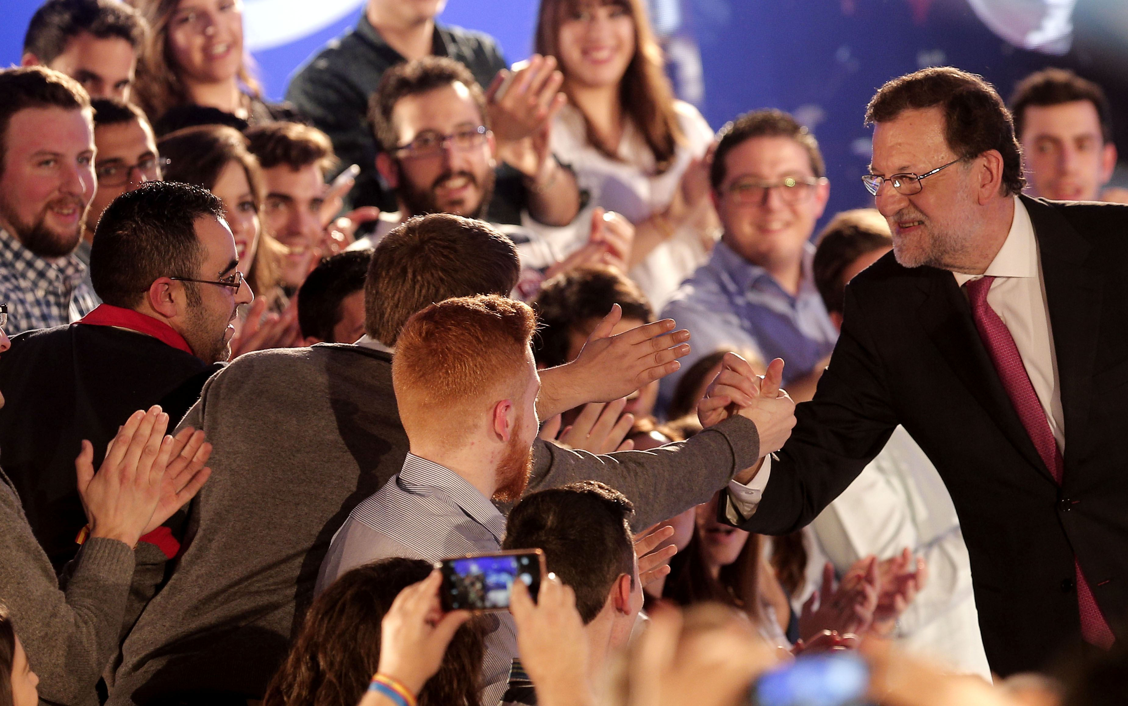 Mariano Rajoy en el cierre de campaña en Valencia / EFE