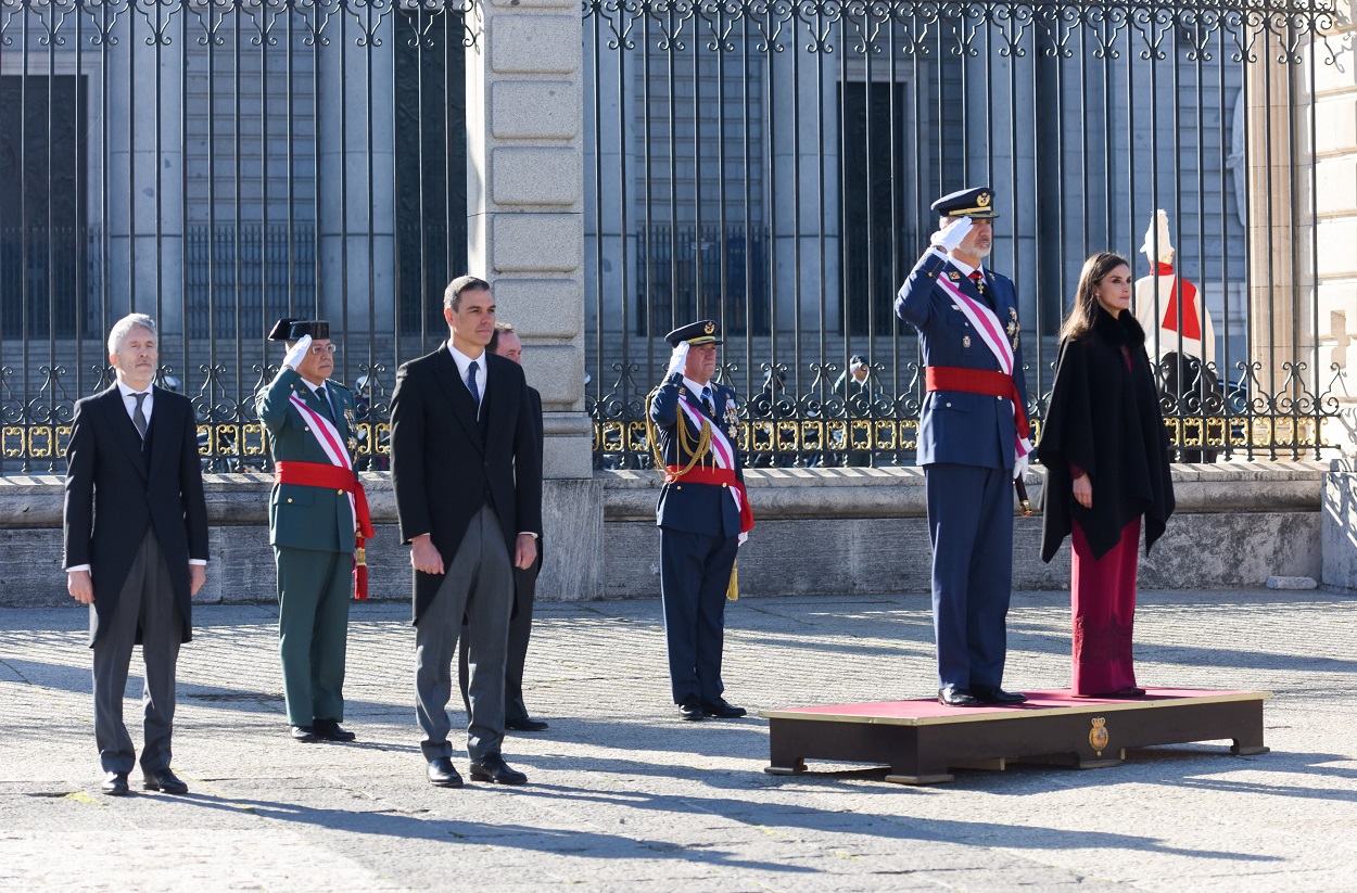 El rey Felipe VI preside la Pascua Real en presencia de Pedro Sánchez y Fernando Grande Marlaska. EP